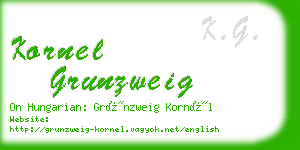kornel grunzweig business card